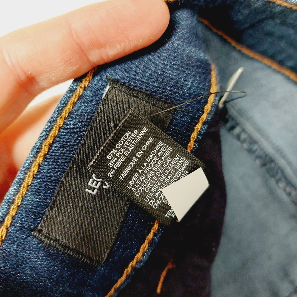 NEW Express Jeans Precision Fit Blue Stretch Denim Mid Rise Skinny Leg P3873 - Picture 9 of 10